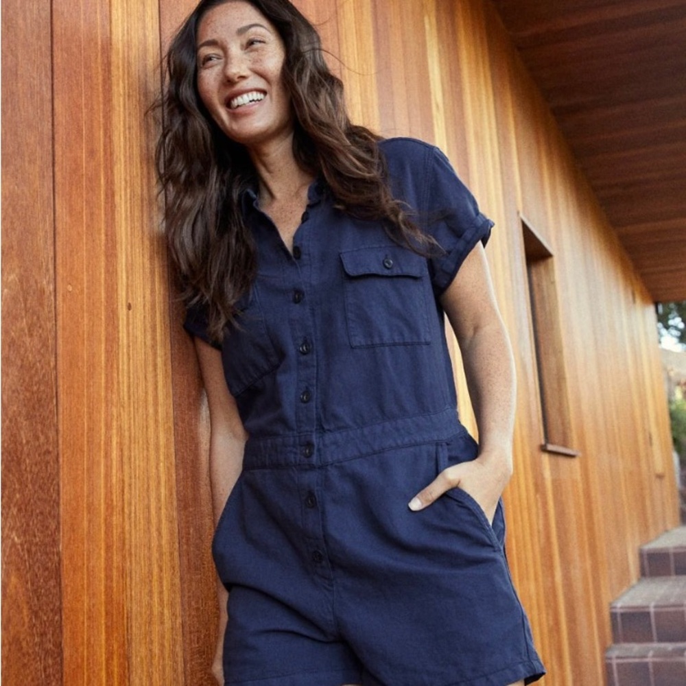 Outerknown Navy Blue Jumpsuit
